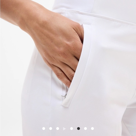 Athleta Endless Pant Bright White High Rise Recycled Wrinkle Resistant Sz 10 NEW - Picture 13 of 14